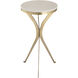 Rowe 23.25 X 12 inch Aged Brass with White Accent Table