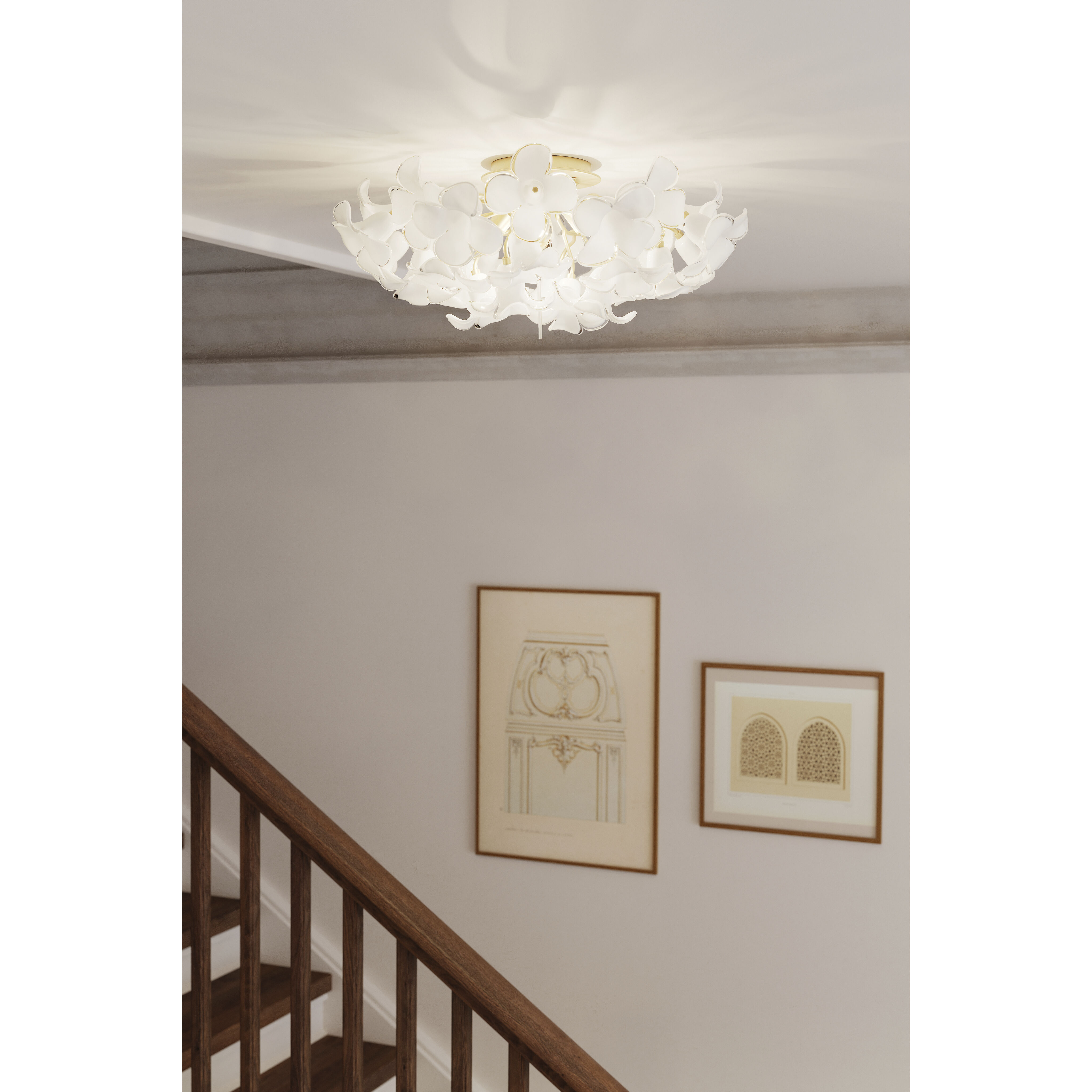 Bloome 5 Light 25.25 inch Legacy Brass Semi-Flush Mount Ceiling Light