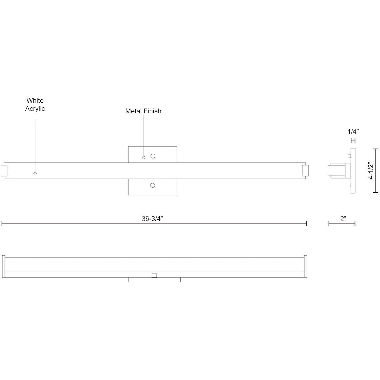 Latitude-Slim Bath Vanity Light Wall Light