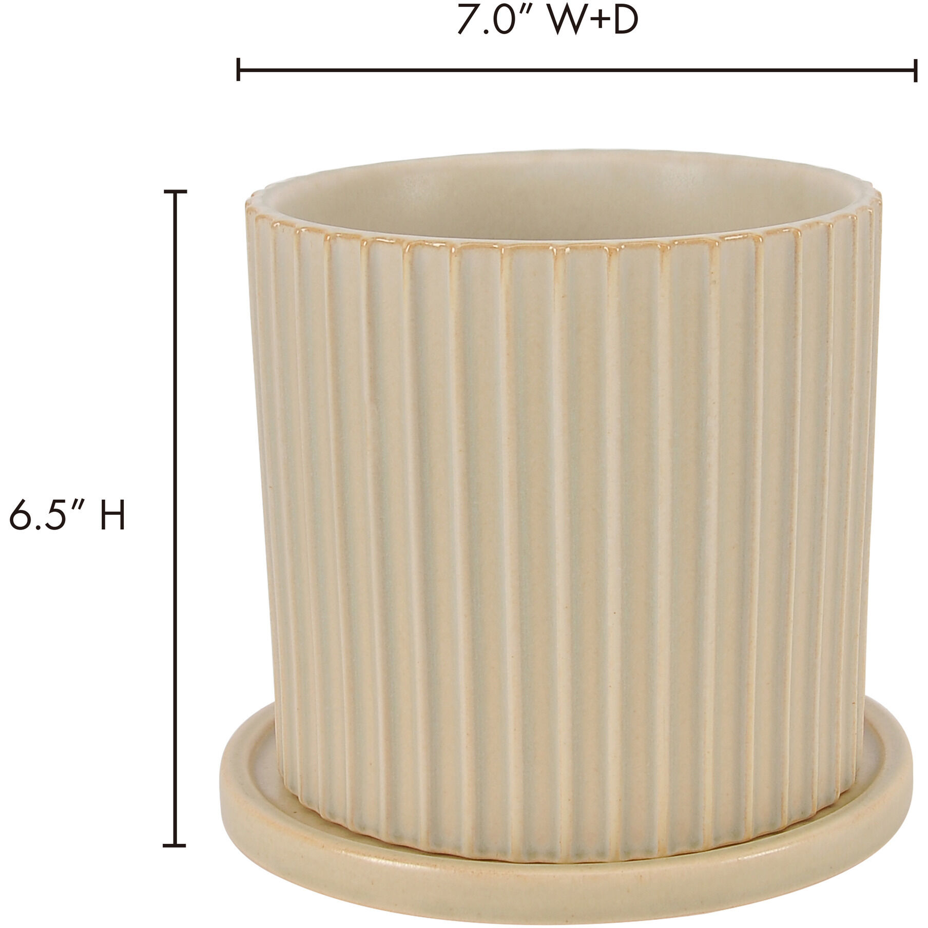 Kuhi Beige Planter, Small