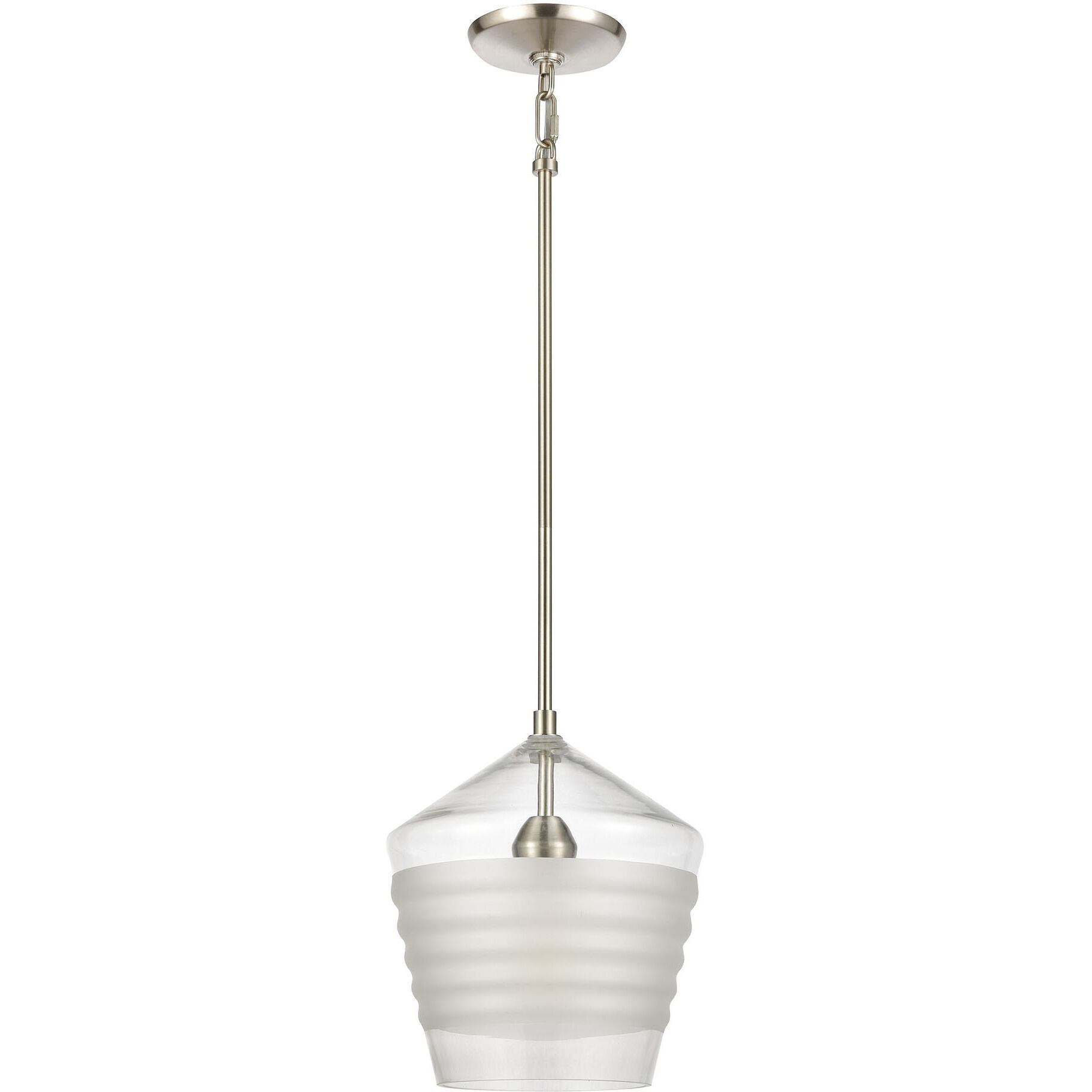 Konis 1 Light 10 inch Satin Nickel Mini Pendant Ceiling Light