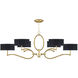 Allegretto 6 Light 63 inch Gold Chandelier Ceiling Light