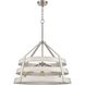 Brigantine 5 Light 24 inch Weathered White with Satin Nickel Chandelier Ceiling Light