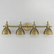 Dusk 4 Light 33.25 inch Satin Brass Bath Vanity Wall Light