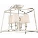 Sylvan 4 Light 16 inch Polished Nickel Semi Flush Ceiling Light