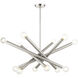 Stafford 12 Light 35 inch Brushed Nickel Chandelier Ceiling Light
