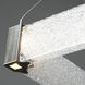 Parallel LED Novel Brass Linear Pendant Ceiling Light in Smoke Granite, 2700K LED, Rectangular