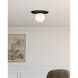Alora Mood Plume 1 Light 13.88 inch Matte Black/Opal Matte Glass Flush Mount Ceiling Light