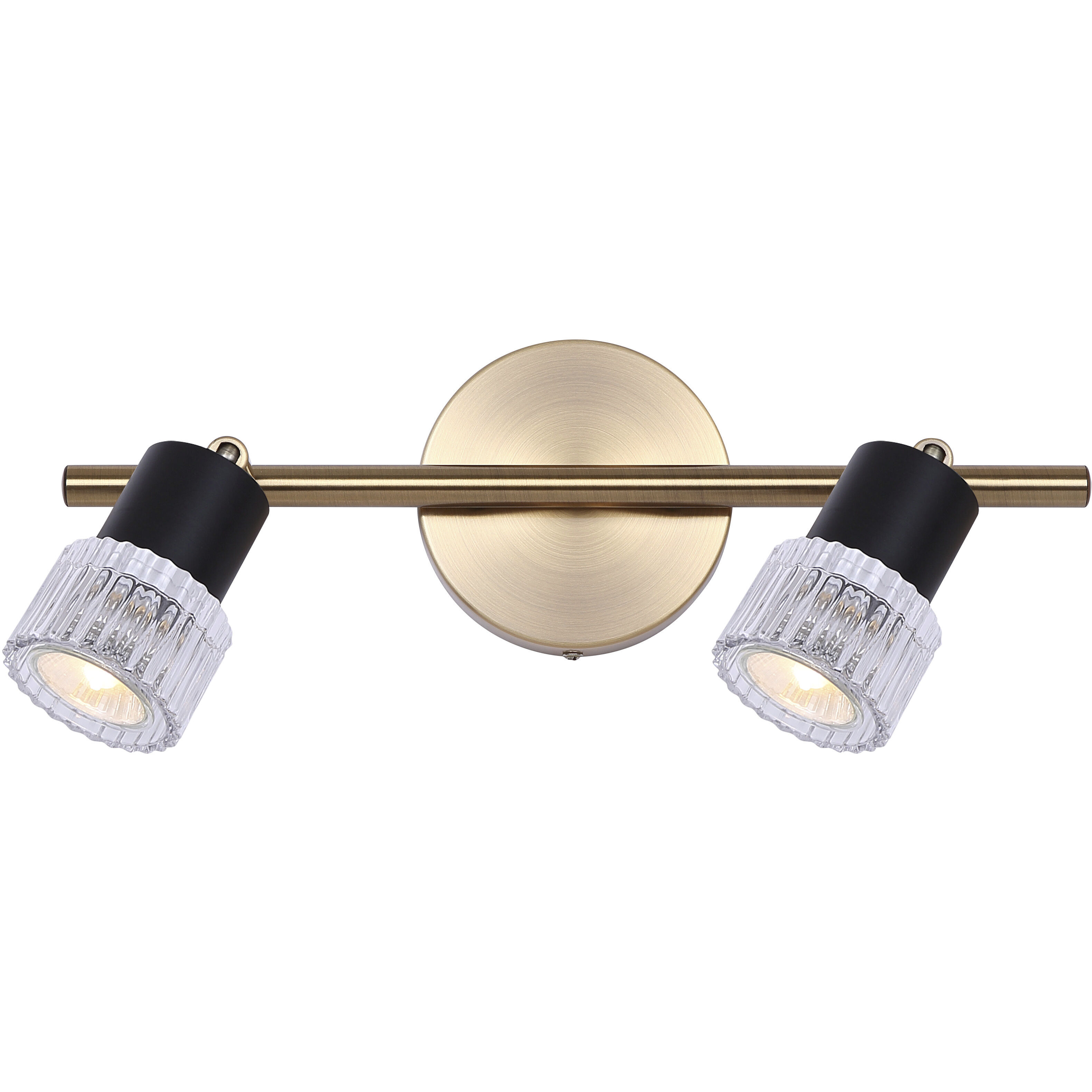 Elsee 2 Light Black/Gold Track Lighting Ceiling Light