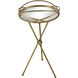 Nasso 29.25 X 15.75 inch Brass with Mirror Accent Table