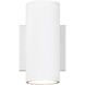 Tubular LED 7 inch Matte White Outdoor Wall Light
