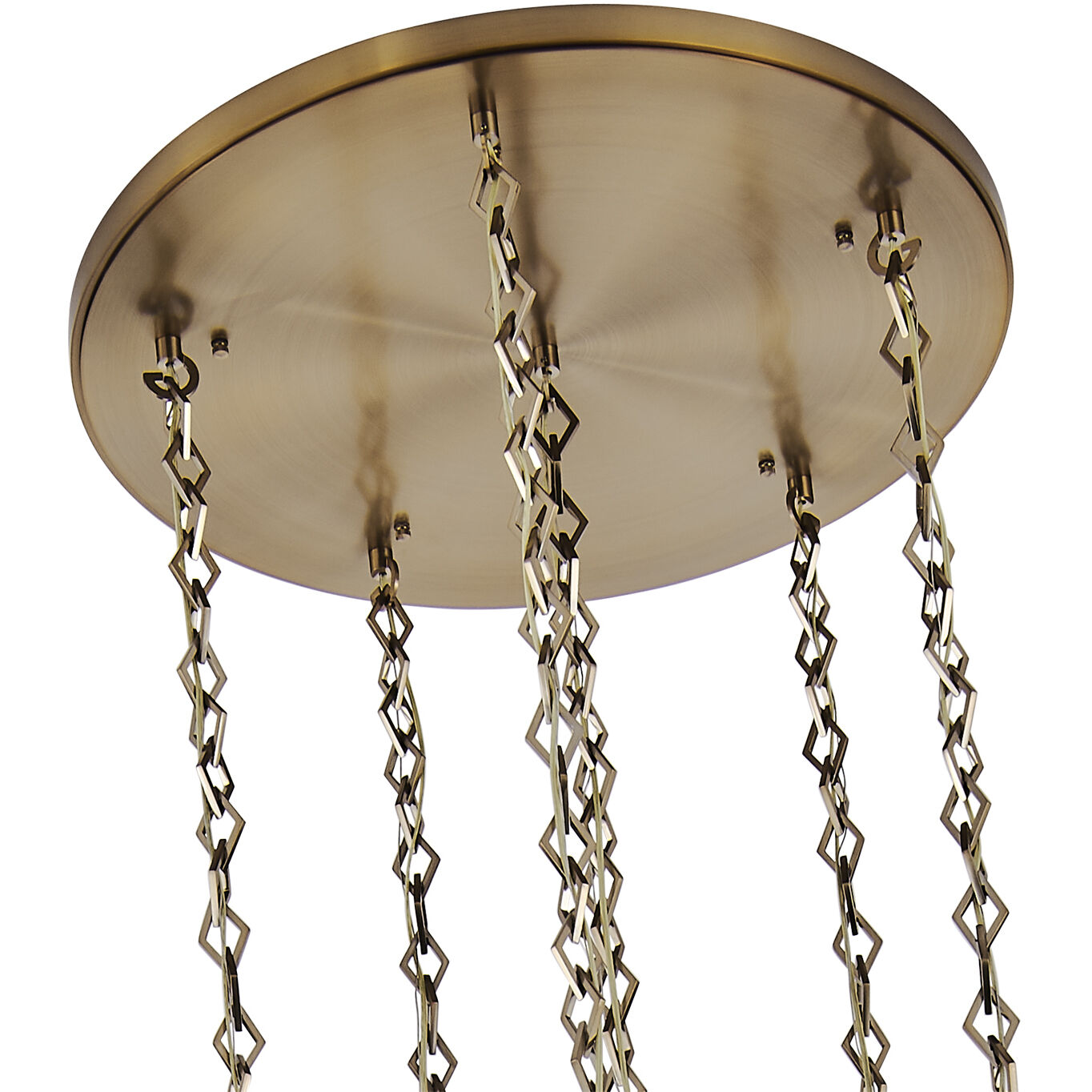 Bolsa 6 Light 31 inch Winter Brass Chandelier Ceiling Light