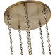 Bolsa 6 Light 31 inch Winter Brass Chandelier Ceiling Light
