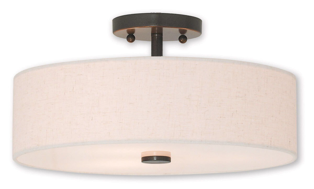 Meridian 3 Light 15.00 inch Semi-Flush Mount