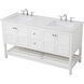 Theo 60 X 22 X 34 inch White Vanity Sink Set