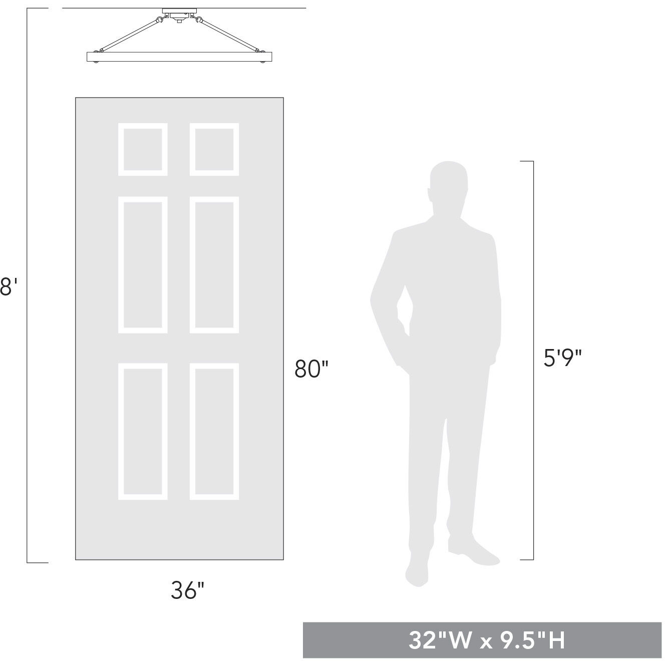 Castile 9 Light 32 inch Matte Black Semi-Flush Mount Ceiling Light