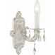 Paris Market Sconce Wall Light in Clear Swarovski Strass, Antique White