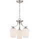 Shyloh 3 Light 16 inch Brushed Nickel Semi Flush / Chandelier Ceiling Light