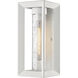 Smyth 1 Light 14 inch Natural White Outdoor Wall in Seeded Glass