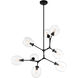 Nexpo 8 Light 24.63 inch Coal Chandelier Ceiling Light