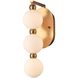 Mod 3 Light 6.75 inch Satin Brass Sconce Wall Light