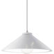 Radiance Collection - Flare 1 Light 11.75 inch Gloss White and Brushed Nickel Pendant Ceiling Light in Replaceable Bulb, Form+Finish+Function
