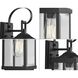 Gibbes Street 1 Light 15 inch Textured Black Outdoor Wall Lantern, Small, Design Series 