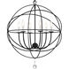 Solaris 6 Light 28.5 inch Black Chandelier Ceiling Light