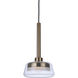 Centric LED 7.38 inch Satin Brass Pendant Ceiling Light