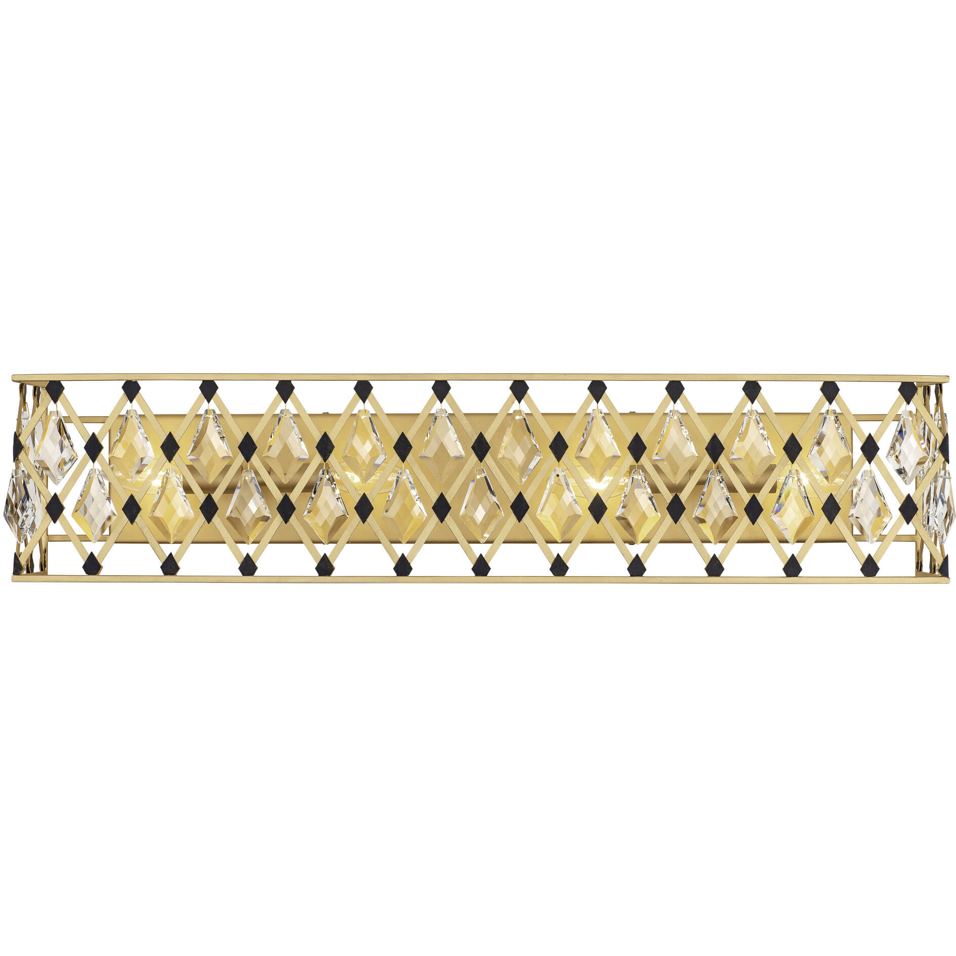 Windsor 4 Light 31 inch French Gold and Matte Black Bath Vanity Light Wall Light