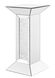 Modern 24 X 12 inch Clear Mirror and Crystal End Table 