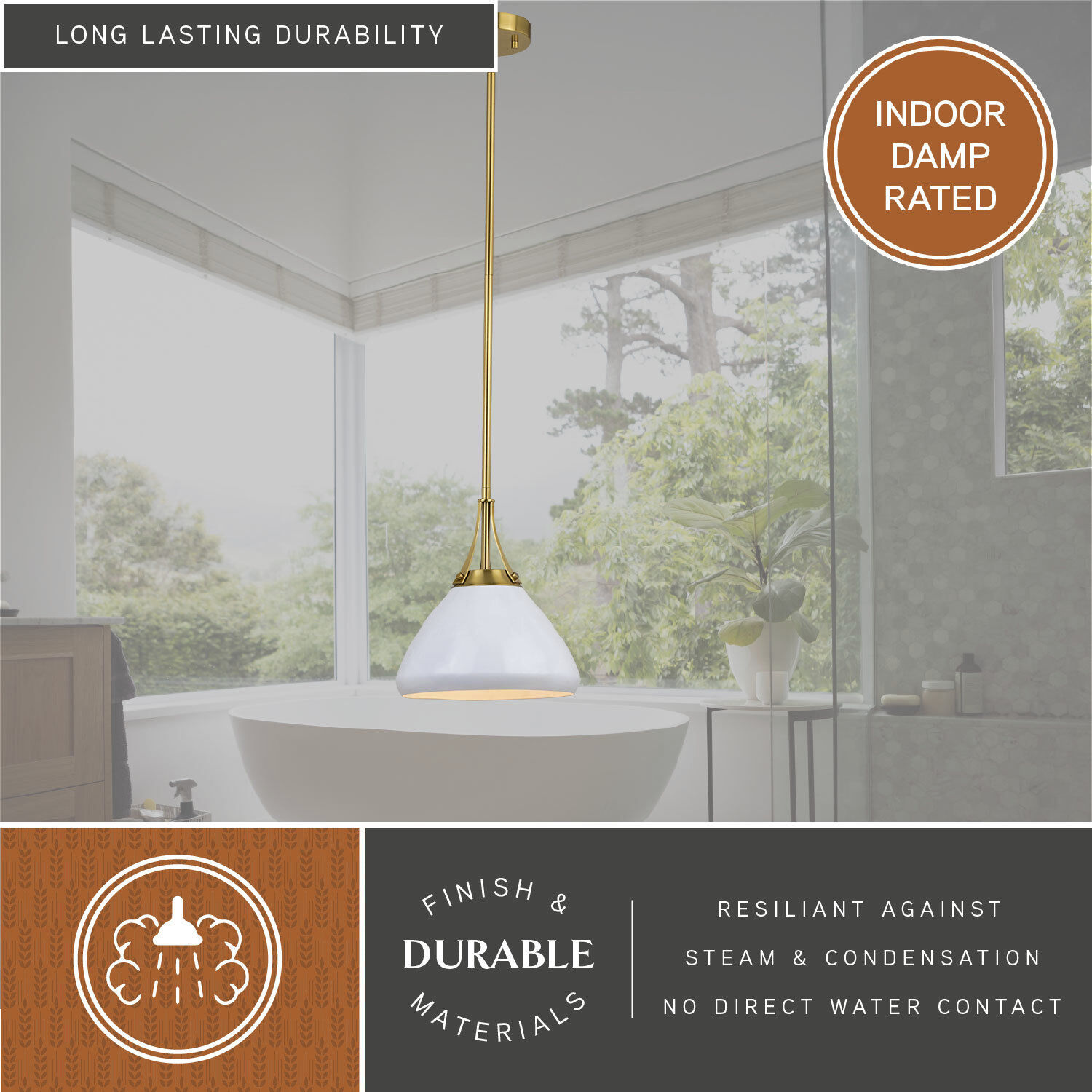 Dayna 1 Light 10 inch Satin Brass and Glossy White with Matte White Pendant Ceiling Light