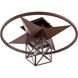 Star Cage 1 Light 17 inch Oiled Bronze Semi Flush Mount Ceiling Light