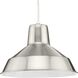 Metal Shade 1 Light 10 inch Brushed Nickel Mini-Pendant Ceiling Light in Standard