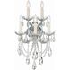 Maria Theresa Sconce Wall Light in Clear Spectra, Polished Chrome