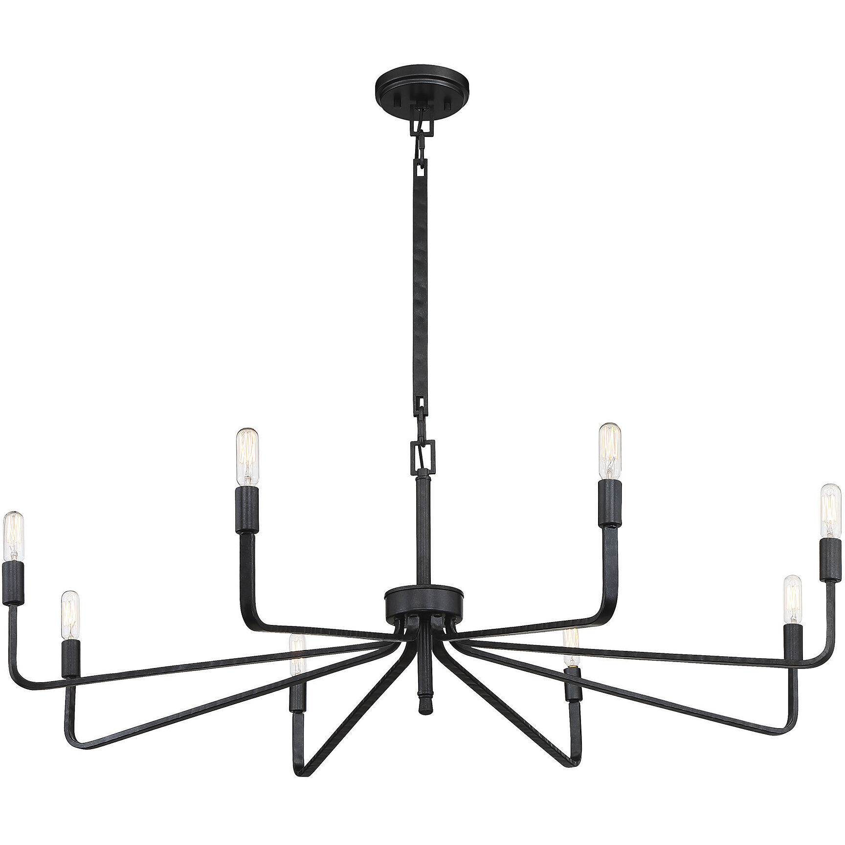 Salem 8 Light 40 inch Forged Iron Chandelier Ceiling Light