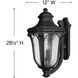 Trafalgar Outdoor Wall Mount Lantern in Museum Black, Extra Large