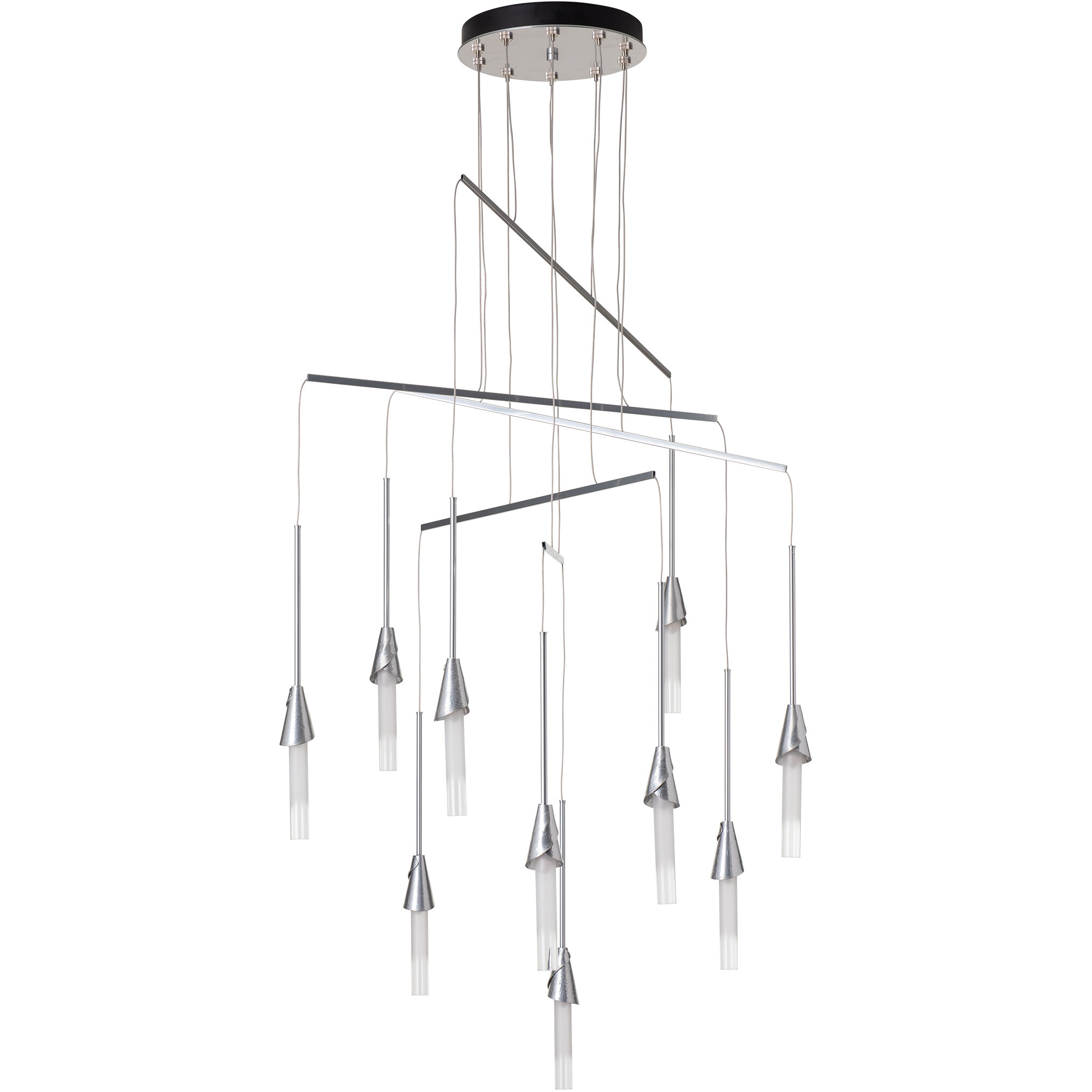 Lilium 10 Light 34.8 inch Sterling Mobile Pendant Ceiling Light