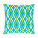 Miranda 18 X 18 inch Bright Blue and Grass Green Throw Pillow