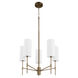 Hamilton 5 Light 24 inch Dark Brass Chandelier Ceiling Light