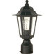 Cornerstone 1 Light 14 inch Textured Black Outdoor Post Lantern