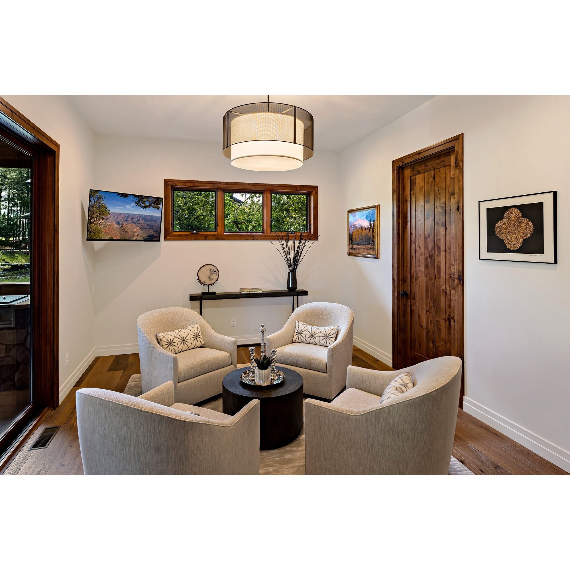 Uptown Mesh 1 Light 24.3 inch Burnished Bronze Chandelier Ceiling Light, Drum