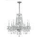 Traditional Crystal 8 Light 26 inch Polished Chrome Chandelier Ceiling Light in Clear Hand Cut