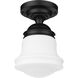 Vaughn 1 Light 10.5 inch Matte Black Flush Mount Ceiling Light