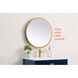 Pier 21 X 21 inch Brass LED Mirror