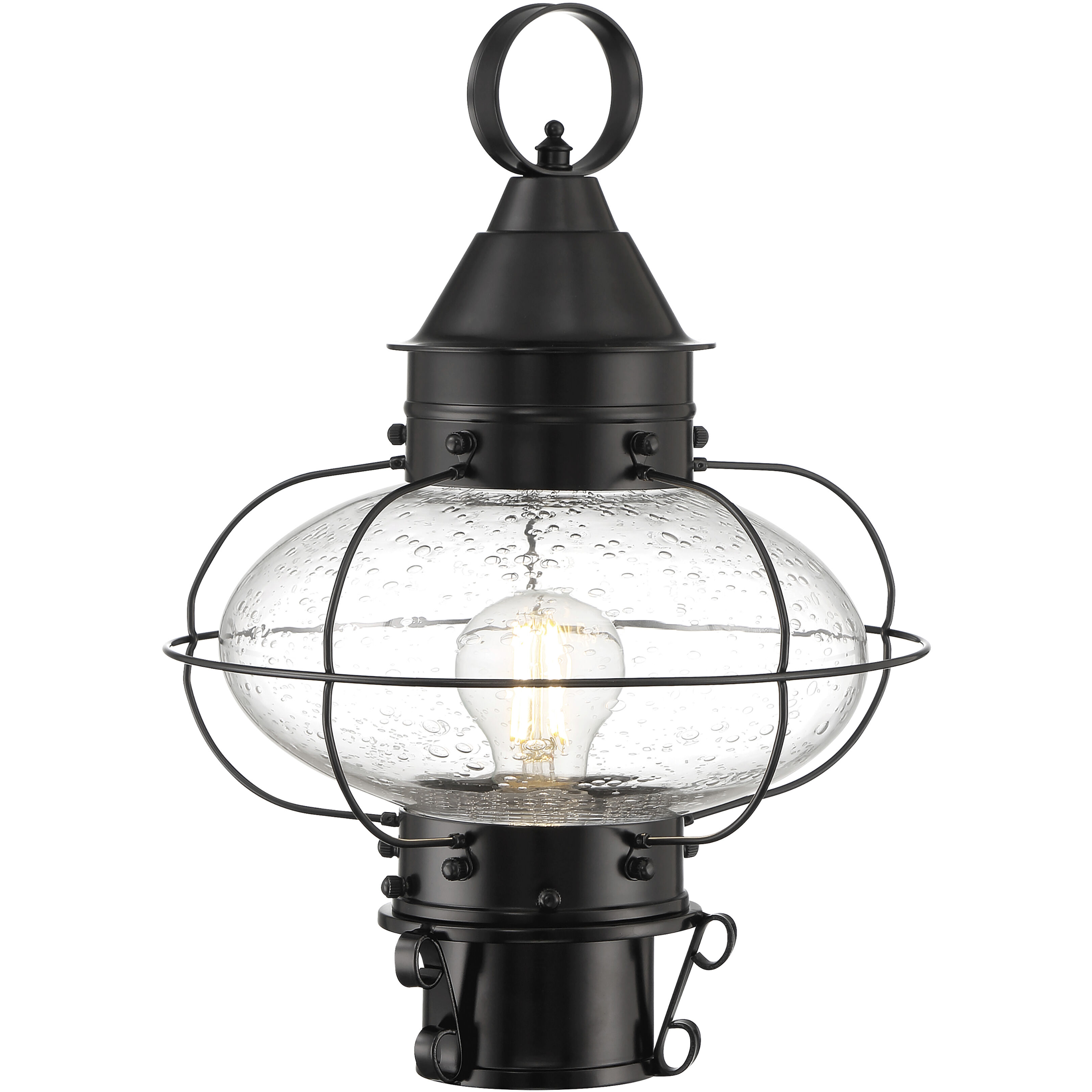 Cottage Onion 1 Light 14.63 inch Black Outdoor Post Light