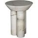 Nox 22 X 18 inch White Marble Side Table