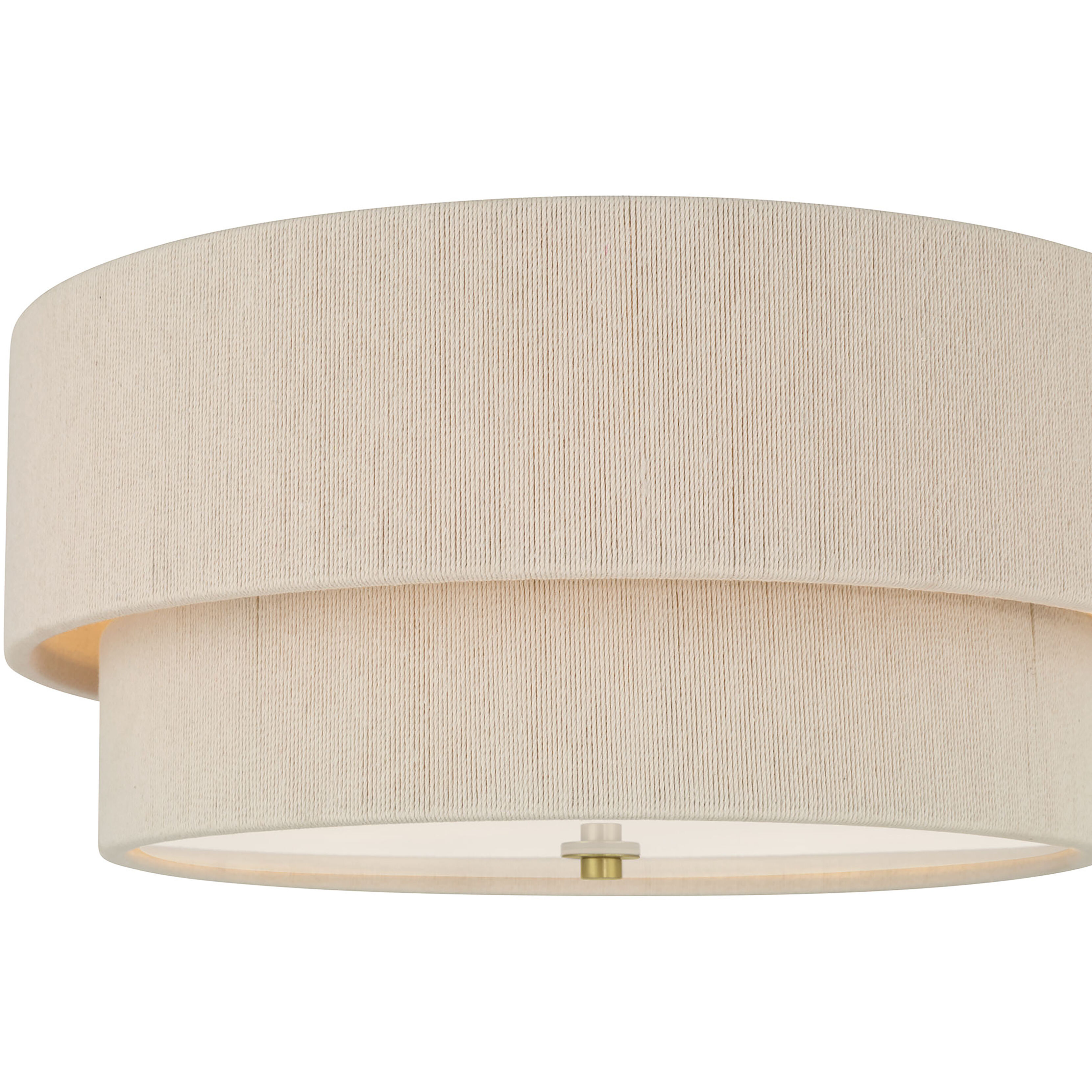 Helbert 4 Light 18 inch Vintage Brass Flush Mount Ceiling Light