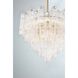 Addis 12 Light 26.75 inch Aged Brass Chandelier Ceiling Light in Tronchi Glass Clear