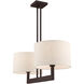 Hayworth 2 Light 30 inch Bronze Linear Chandelier Ceiling Light